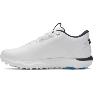 image:imageUnder Armour Mens Drive Fade 2 Spikeless Golf Cleats100 WhiteWhiteMetallic Silver