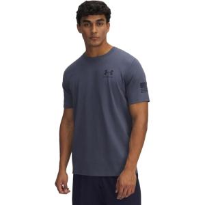 image:imageUnder Armour Mens New Freedom Flag TShirtDownpour GrayMidnight Navy