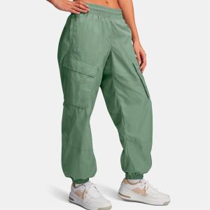 image:imageUnder Armour Womens Unstoppable Woven Sheen Cargo Pants348 Silica Green   Silica Green