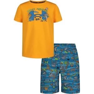 image:imageUnder Armour boys 2piece Rashguard Swim Set Short Sleeve Surf Shirt and Volley Trunks Upf 50 Sun ProtectionNova Orange