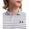 image:imageUnder Armour Mens Matchplay Printed Golf Polo100 White  Distant Gray  Midnight Navy