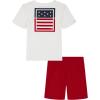 image:imageUnder Armour babyboys 2piece Short Sleeve Graphic Tshirt and Shorts Set Lightweight amp BreathableFlag White