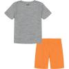 image:imageUnder Armour babyboys 2piece Short Sleeve Graphic Tshirt and Shorts Set Lightweight amp BreathableOrange Deconstruct