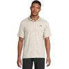 image:imageUnder Armour Mens Matchplay Printed Golf PoloWhiteKhaki BaseBlack