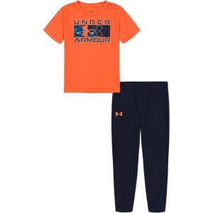 image:imageUnder Armour Baby Boys 2piece Short Sleeve Graphic TShirt and Joggers SetDark Tangerine Sediment