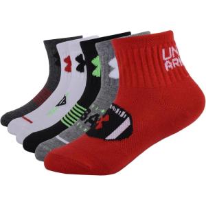 image:imageUnder Armour Girls Quarter SocksRed Multi