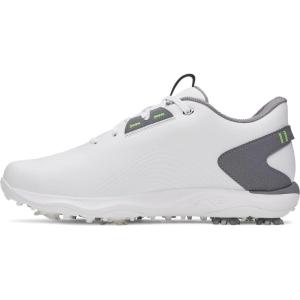image:imageUnder Armour Mens Drive Fade 2 Golf Cleats100 WhiteTitan GrayMetallic Silver