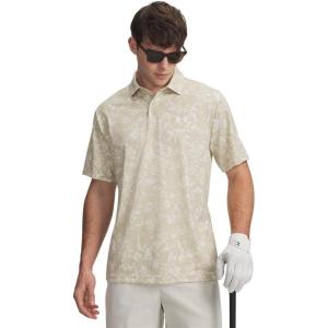 image:imageUnder Armour Mens Matchplay Printed Golf Polo289 Khaki Base  Summit White  White