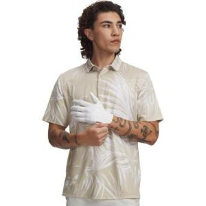 image:imageUnder Armour Mens Matchplay Printed Golf Polo290 Khaki Base  White  White
