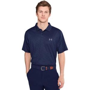 image:imageUnder Armour Mens Matchplay Printed Golf PoloMidnight NavyWashed NavyPitch Grey