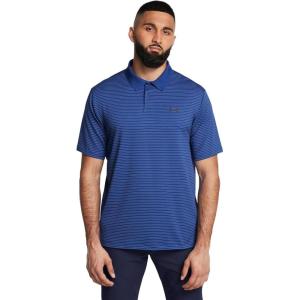 image:imageUnder Armour Mens Matchplay Printed Golf PoloTech BlueHorizon BlueMidnight Navy