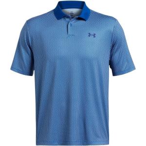 image:imageUnder Armour Mens Matchplay Printed Golf PoloTech BlueNimbus BlueMidnight Navy