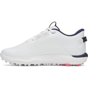 image:imageUnder Armour Womens Drive Fade 2 Spikeless Golf Cleats100 WhiteWhiteMetallic Silver