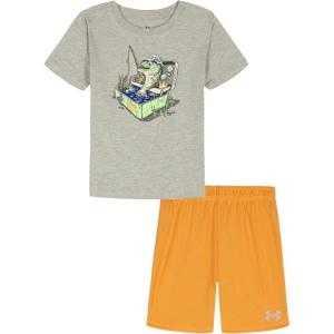 image:imageUnder Armour babyboys 2piece Short Sleeve Graphic Tshirt and Shorts Set Lightweight amp BreathableBait Mod Gray