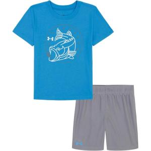 image:imageUnder Armour babyboys 2piece Short Sleeve Graphic Tshirt and Shorts Set Lightweight amp BreathableCapri Americana