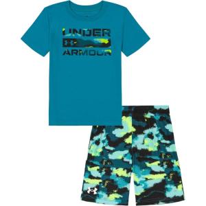 image:imageUnder Armour babyboys 2piece Short Sleeve Graphic Tshirt and Shorts Set Lightweight amp BreathableCircuit Teal Camo