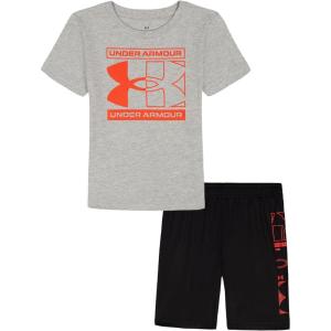 image:imageUnder Armour babyboys 2piece Short Sleeve Graphic Tshirt and Shorts Set Lightweight amp BreathableMod Gray Decon