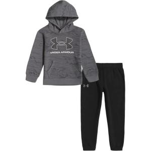 image:imageUnder Armour babyboys 2piece Short Sleeve Graphic Tshirt and Shorts Set Lightweight amp BreathablePitch Gray Logo  Hoodie