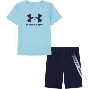 image:imageUnder Armour babyboys 2piece Short Sleeve Graphic Tshirt and Shorts Set Lightweight amp BreathableStream Tech Fade