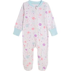 image:imageUnder Armour babygirls Coverall Footie Zipup Closure Logo amp Printed DesignsWhite Speckle
