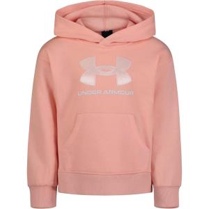 image:imageUnder Armour boys Pullover Hoodie Sweatshirt Soft amp Comfortable Fleece Outdoor CollectionPink Fizz Logo