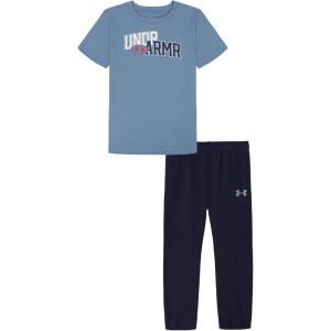 image:imageUnder Armour boys Short Sleeve Tee and Jogger SetBlue Smoke