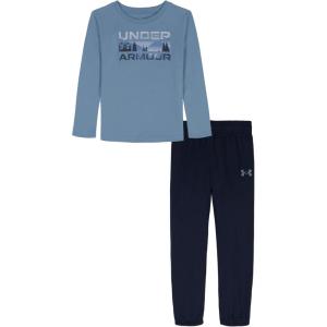 image:imageUnder Armour boys Short Sleeve Tee and Jogger SetBlue Smoke Stacked