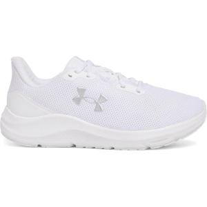 image:imageUnder Armour Womens Charged Pursuit 4 SneakerWhite White Metallic Silver