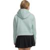 image:imageUnder Armour Girls Rival Fleece Crop Hoodie477 Enamel Blue   White