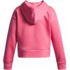 image:imageUnder Armour Girls Rival Fleece Crop Hoodie672 Super Pink   White