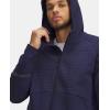 image:imageUnder Armour Mens Unstoppable Fleece Grid Full Zip Hoodie410 Midnight Navy   Black