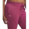 image:imageUnder Armour Womens Rival Fleece Joggers659 Fuchsia Dusk   White
