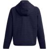 image:imageUnder Armour Womens Unstoppable Fleece Grid Full Zip Hoodie410 Midnight Navy   Black