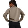 image:imageUnder Armour Womens Unstoppable Fleece Rugby Long Sleeve Crop Top200 Taupe Dusk   Black