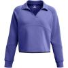 image:imageUnder Armour Womens Unstoppable Fleece Rugby Long Sleeve Crop Top561 Starlight   Black