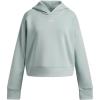 image:imageUnder Armour Girls Rival Fleece Crop Hoodie477 Enamel Blue   White