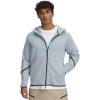 image:imageUnder Armour Mens Unstoppable Fleece Grid Full Zip Hoodie465 Harbor Blue   Black