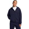 image:imageUnder Armour Womens Unstoppable Fleece Grid Full Zip Hoodie410 Midnight Navy   Black