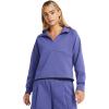 image:imageUnder Armour Womens Unstoppable Fleece Rugby Long Sleeve Crop Top561 Starlight   Black