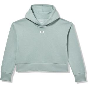 image:imageUnder Armour Girls Rival Fleece Crop Hoodie348 Silica Green   White