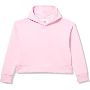image:imageUnder Armour Girls Rival Fleece Crop Hoodie647 Prime Pink   White