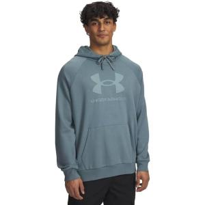 image:imageUnder Armour Mens Rival Fleece Logo Hoodie587 Jasper Blue   Serpentine