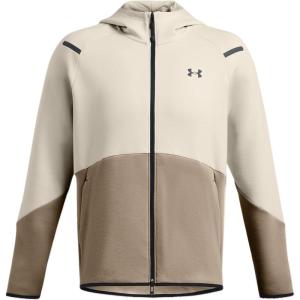 image:imageUnder Armour Mens Unstoppable Fleece Full Zip204 Timberwolf Taupe  Summit White  Black