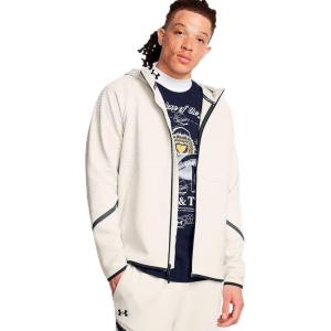 image:imageUnder Armour Mens Unstoppable Fleece Grid Full Zip Hoodie110 Summit White   Black