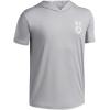 image:imageUnder Armour boys Utility Lightweight Short Sleeve Hoodie011 Mod Gray   White