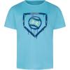 image:imageUnder Armour Boys Short Sleeve Baseball Graphic TShirt Lightweight amp Breathable Relaxed FitFresco Blue Spray