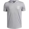 image:imageUnder Armour boys Utility Lightweight Short Sleeve Hoodie011 Mod Gray   White