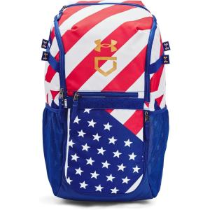 image:imageUnder Armour Unisex Utility Baseball Backpack Print 005 Black   Metallic Gold One Size Fits All401 Royal   White