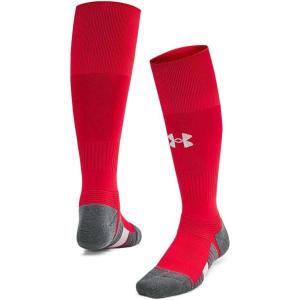 image:imageUnder Armour UnisexChild Youth Magnetico Over the Calf Socks 1 Pack600 Red  Pitch Gray  White