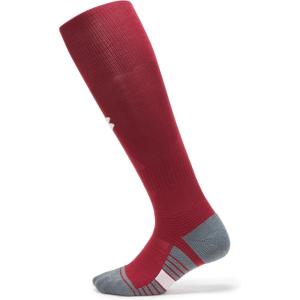 image:imageUnder Armour UnisexChild Youth Magnetico Over the Calf Socks 1 Pack625 Cardinal  Pitch Gray  White